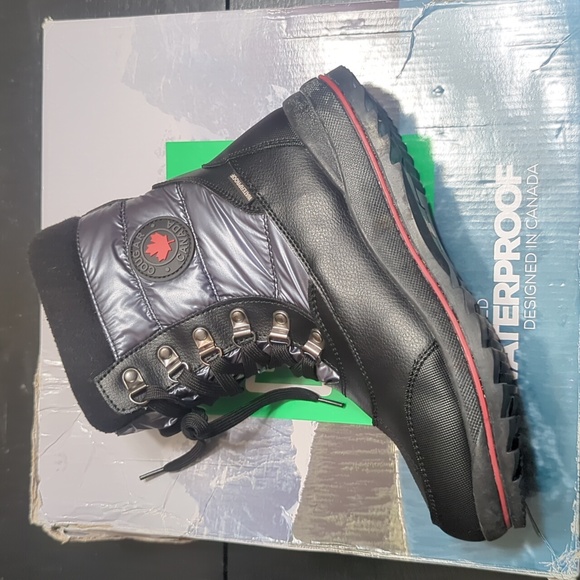 COUGAR Women's Chamonix Winter Bootie Size 8 Waterproof Gunmetal & Black Lace Up - Picture 3 of 10